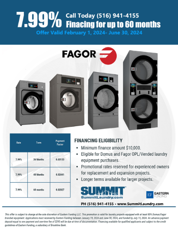 Laundry equipment financing special